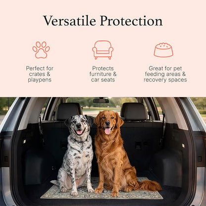 Lovewag Reusable Washable Dog Pee Pads, Marmalade Sunshine 28x41, 2 Pack | Non-slip, waterproof, absorbent dog pee pads for potty training, whelping, senior dogs, multi-pet households, easy to clean