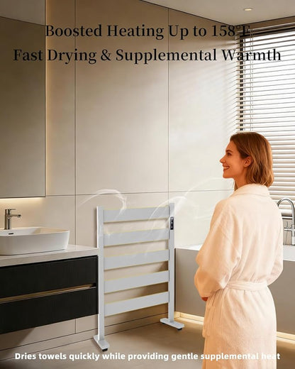 Heated Towel Rack – Rapid PTC Heating, LED Timer Control, High Temp & Large