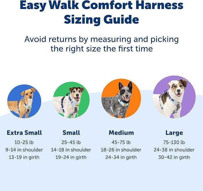 PetSafe Easy Walk Comfort No Pull Dog Harness, Green Gringham, Extra Small | Stops Pulling on First Use with Front Martingale Loop, Padded Comfort, 5-Point Adjustable Fit