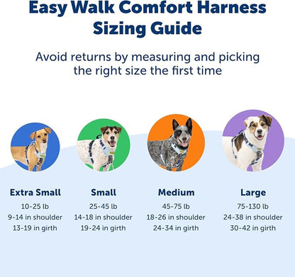 PetSafe Easy Walk Comfort No Pull Dog Harness, Green Gringham, Extra Small | Stops Pulling on First Use with Front Martingale Loop, Padded Comfort, 5-Point Adjustable Fit