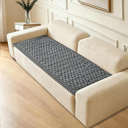 Couch Cover for Dogs Washable,Non Slip Fuzzy Durable Pet Friendly Cozy | Soft Slipcovers for 3 Cushion Sofa Cover,Plush Thick Protector Fits Mat Bed Leather & Fabric Couches (Grey 27.6"x70.9")