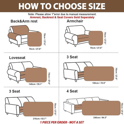 FUANGUI Waterproof Couch Cover Sofa Cover for Dogs and Pets Sofa Protector | Non-Slip Washable Fuzzy Soft Cat Bed Sofa Slipcover for 2-3 Cushion Couch Sofa Pet Friendly, Camel, 27.6" x 82.7", 1 pcs
