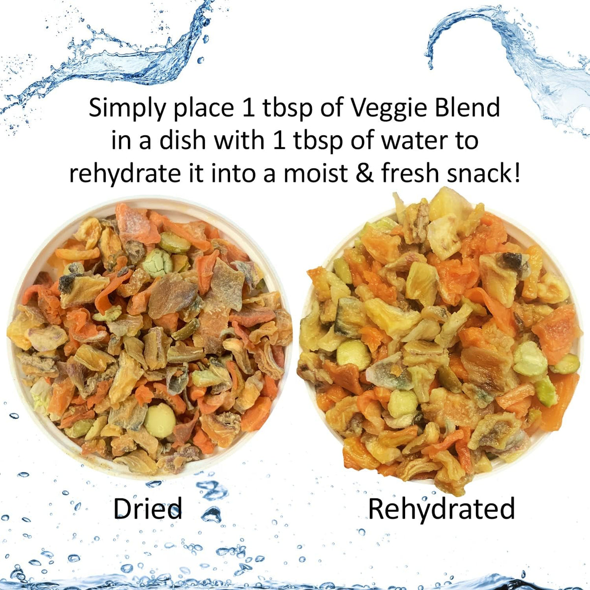 Exotic Nutrition Veggie Blend - Healthy Natural Mixed Dried Vegetable Treat - Sweet Potatoes, Carrots, Peas - for Degus, Chinchillas, Sugar Gliders, Hedgehogs, Guinea Pigs & Small Pets… (3 Pound)