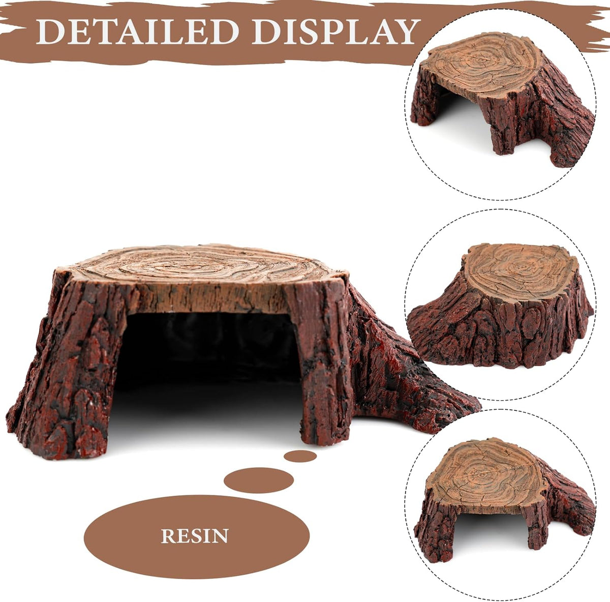 Aquarium Tank Accessories, Safe & Comfortable Hide, Reptile Hideout, Tortoises, Lizards, Hamster House