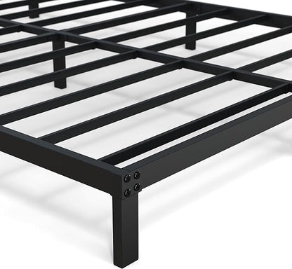 8 Inch Full Size Bed Frame No Box Spring Needed, Heavy Duty Metal Platform Bed Frame Full Support Up to 3000 lbs, Easy Assembly, Noise Free, Black