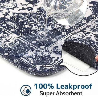 Washable Pee Pads for Dogs, 2 Pack Reusable Puppy Training Pads 24"x18" Super Absorbent Waterproof Dog Training Pads, Non-Slip Potty Pads, Whelping Pads Litter Mat Navy Blue