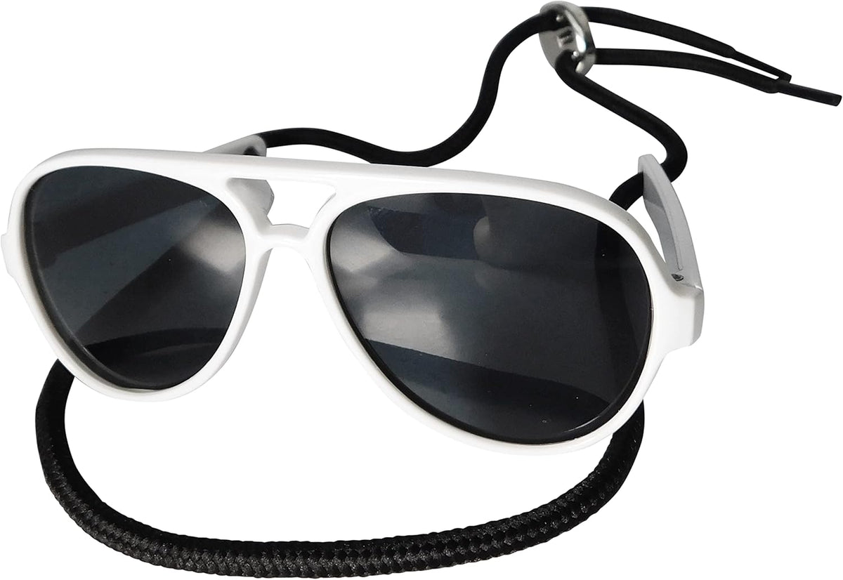G029 Dog Cat Pet Aviator Sunglasses Glasses for Small Breeds up to 15lbs (White)