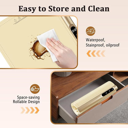 Upgrade Graphene Warming Mat for Food, Electric Warming Tray Rapid Heating