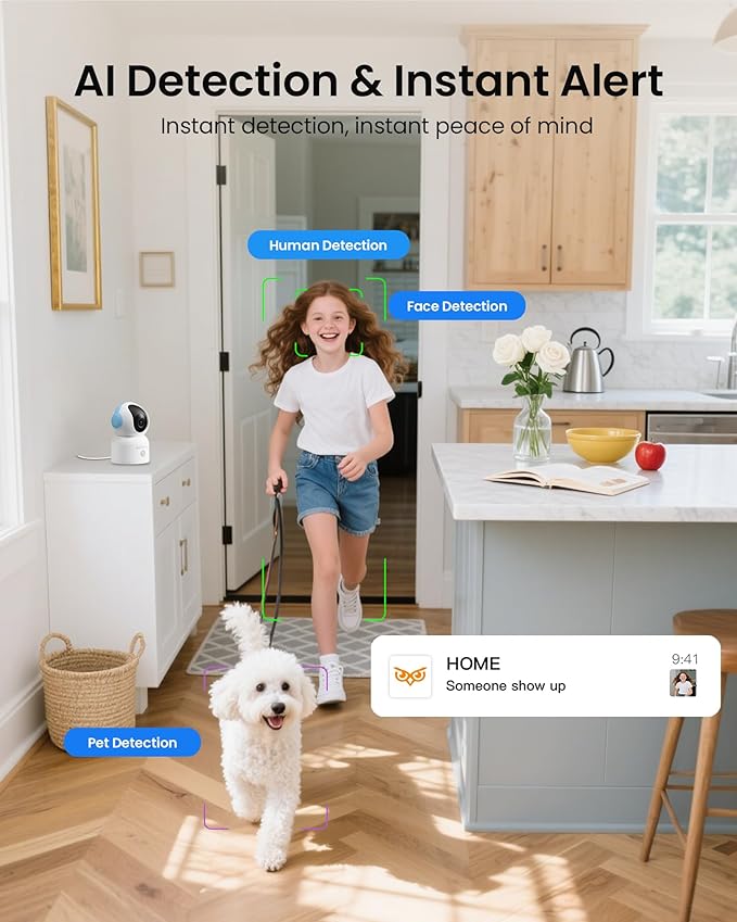 4K 8MP Indoor Security Camera, WiFi Camera