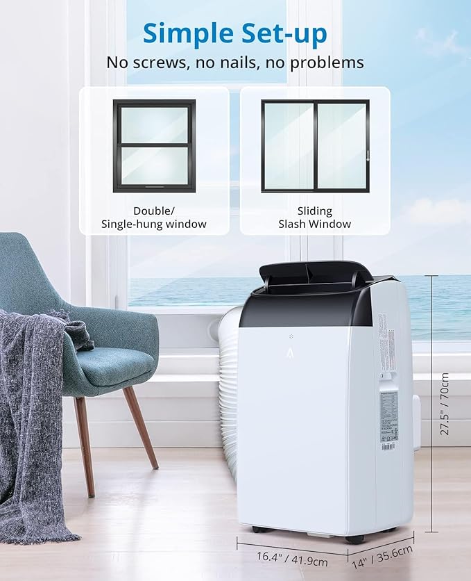 Portable Air Conditioners, 12000 BTU Cooling Capacity