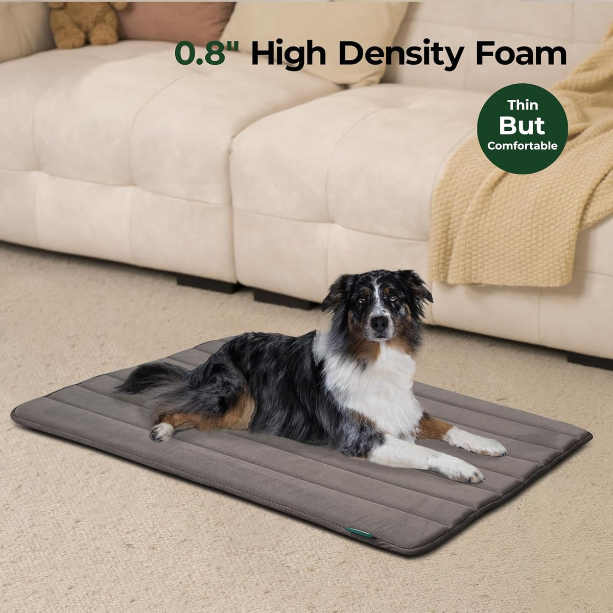 BALANCE Dog Crate Pad, Dog Foam Crate Mat Kennel Pad, Washable Water-Resistant Pet Bed Flat Dogs Cage Mat for X-Large Dogs