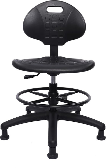TAKE UR SEAT® Polyurethane Drafting Lab Stool Chair, 18" Adjustable Footring, 8" Adjustable Height, 450 lbs seat Capacity, Heavy Duty, Shipped Within 24 Hours Med. Bench Height (Glide)