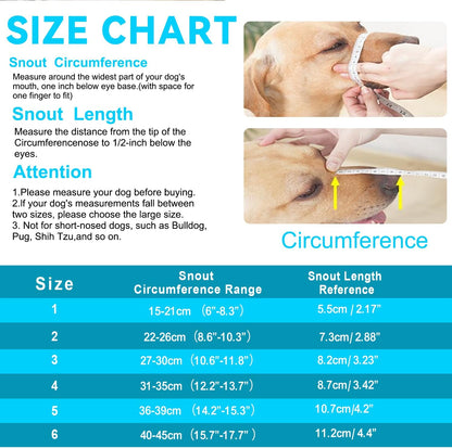 Basket Muzzle Allows Panting Drinking - Anti Biting Chewing, Sturdy Lightweight, Suitable for Grooming Trimming Training, Small Medium Large Dogs (Black, Size 4)