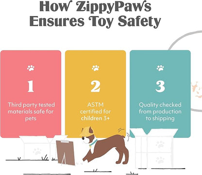 ZippyPaws Birthday Box - Dog Squeaky Toys to Keep Them Busy, Funny Food Plush for Small, Medium, & Large Dogs, Cute Stuffed Puppy Toy & Hat, Pet Products, Gift for Dogs of All Breeds - 3-Pack, Pink
