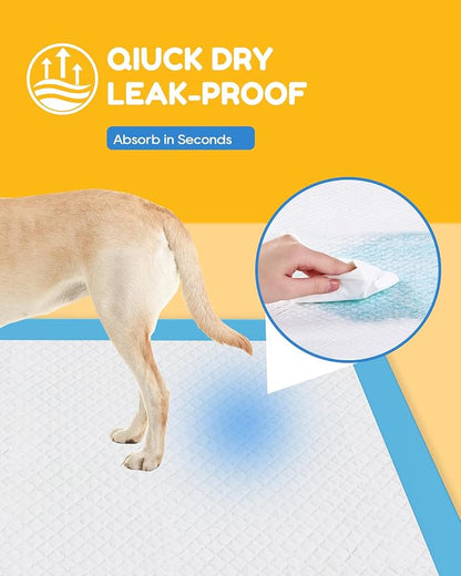 60 Count-30" x 36" XXL Puppy Pads, Extra Large Pee Pads for Dogs, Super Absorbent Disposable Dog Training Pads, Quick Drying, Leak-Proof, Ultra Thick Potty Pads for Dogs, Puppies, Doggie, Cats