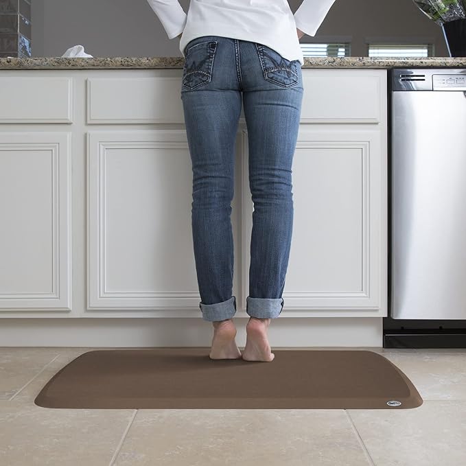GelPro Linen Truffle Elite Premier Gel & Foam Anti-Fatigue Kitchen Floor Comfort Mat, 20" x 36"