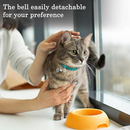 OOPSDOGGY Cat Collar for AirTag Holder, Leather Kitten Collars with Elastic Strap & Bell, Non Breakaway Adjustable Small Pet Collars for Indoor & Outdoor for Boy, Girl (Black)
