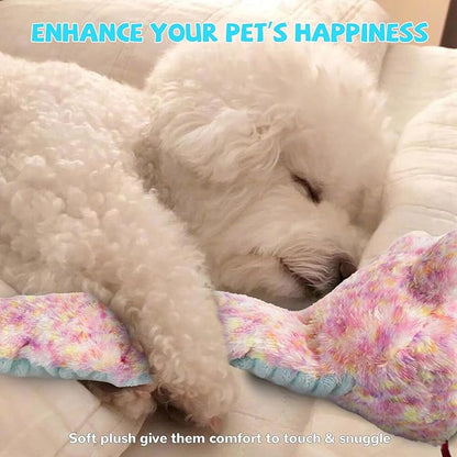 Crinkle Dog Toys Squeaky Plush No Stuffing Cute Puppy Stuffless Tough Rop Pull Toy, Fun Dog Stuffed Animals Durable Chew Set for Small Medium Large Pup (Large, Snake)