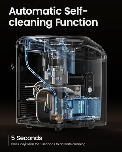 Nugget Ice Maker Countertop, Portable Sonic Pebble Ice Maker