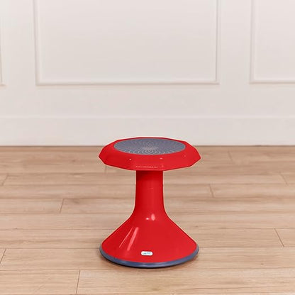 ECR4Kids ACE Active Core Engagement Wobble Stool, 15-Inch Seat Height, Flexible Seating, Red