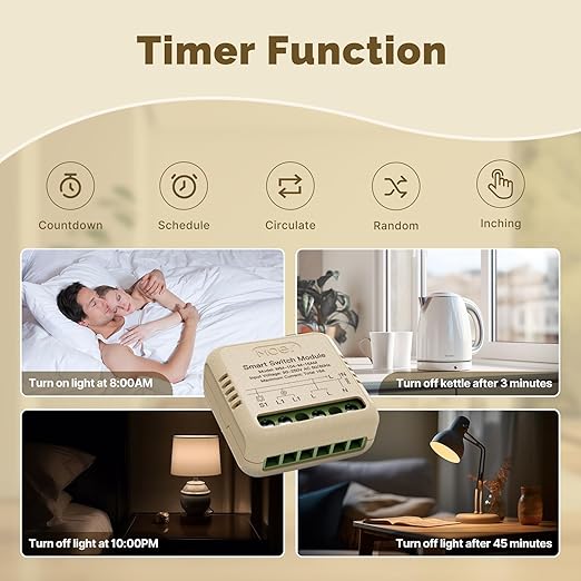 MOES WiFi Smart Relay with Energy Meter, Work with Google Assistant & Alexa