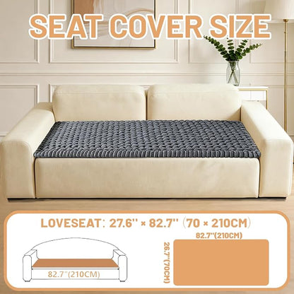 Couch Cover for Dogs Washable,Non Slip Fuzzy Durable Pet Friendly Cozy | Soft Slipcovers for 3 Cushion Sofa Cover,Plush Thick Protector Fits Mat Bed Leather & Fabric Couches (Grey 27.6"x82.7")