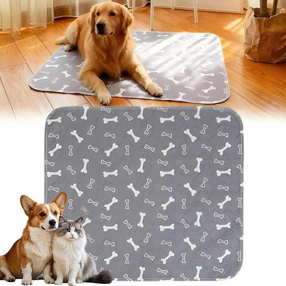 Pee Pads with Pheromones, Elite Pads for Cats, Washable Pee Pads for Dogs, Leak-Proof & Anti-Slip Pet Training Pad for Home & Travel(Grey, XL: 35.4" × 31.5")