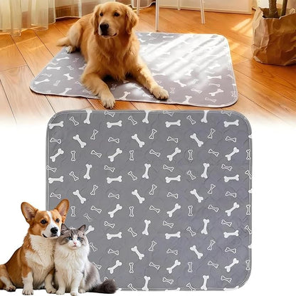 Pee Pads with Pheromones, Elite Pads for Cats, Washable Pee Pads for Dogs, Leak-Proof & Anti-Slip Pet Training Pad for Home & Travel(Grey, L: 31.5" × 27.6")