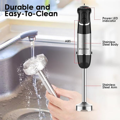 Blackcow Corded Immersion Blender Handheld