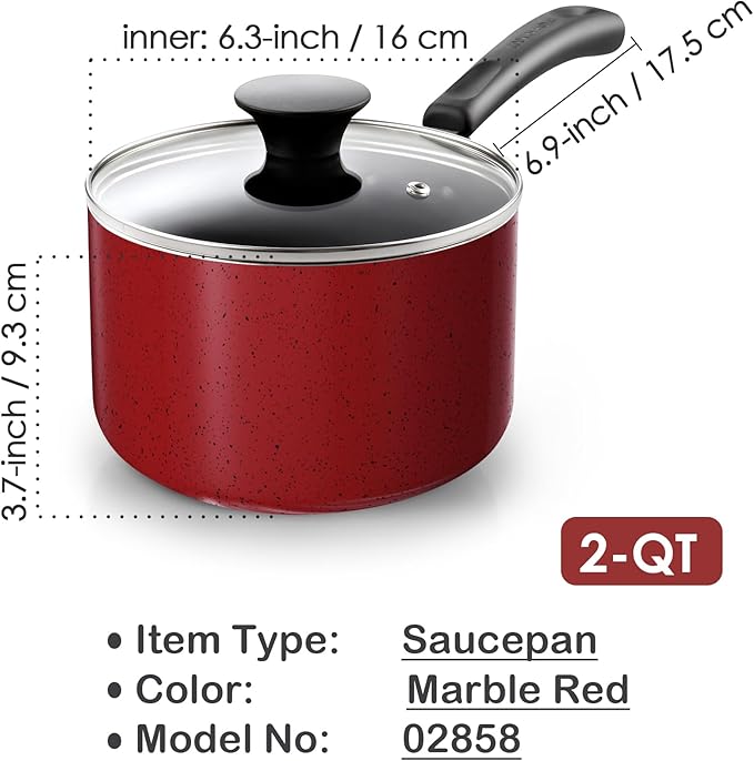 Cook N Home Non Stick Sauce Pan, 2 Quarts Saucepan