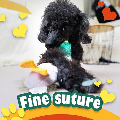 ALL FOR PAWS Duck Squeaky Doy Toy, Duck Dog Toy for Medium Large Breed, Puppy Fetch Toy with Squeaker, Plush Chew Dog Toy, 18 x 9.1 x 3.9 inches, Classic - Mallard L
