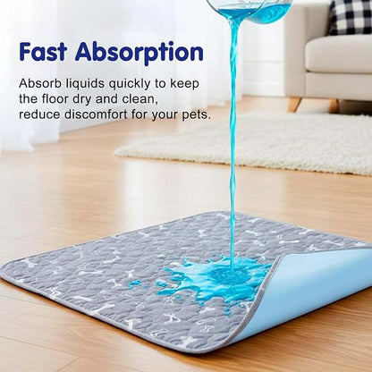 Pee Pads with Pheromones, Elite Pads for Cats, Washable Pee Pads for Dogs, Leak-Proof & Anti-Slip Pet Training Pad for Home & Travel(Gray+Gray, XL:35.4 * 31.5in)