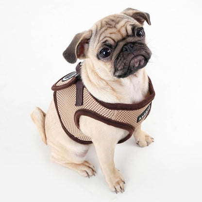 PUPPIA International Harness Soft B Vest, Medium, Beige