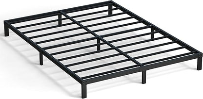 8 Inch Cal King Bed Frame No Box Spring Needed, Heavy Duty California King Metal Platform Support Up to 3000 lbs with Steel Slat, Easy Assembly, Noise Free, Black