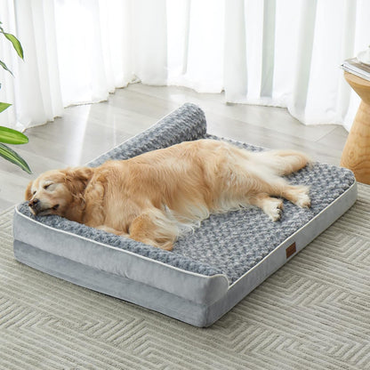 BFPETHOME Orthopedic Dog Beds for Large Dogs-Waterproof Sofa Pet Bed with Removable Washable Cover, Big Dog Bed with Waterproof Lining and Nonskid Bottom,Pet Bed for Large Dogs
