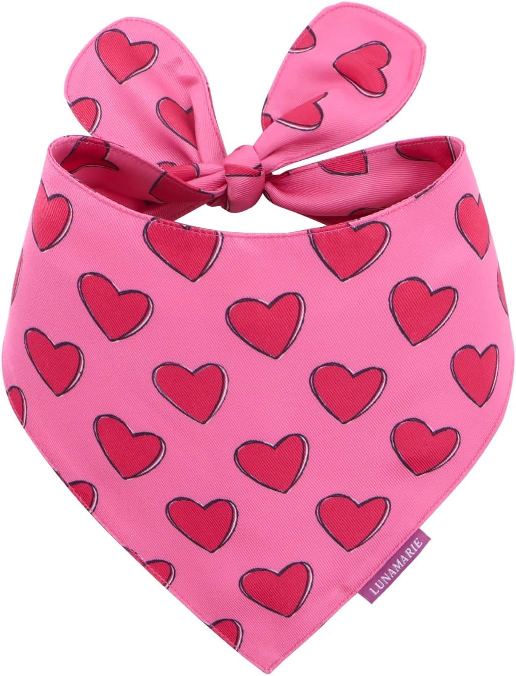 LunaMarie - Luxury Pet Birthday Bandanas -Premium & Silky Poly Fabric | 100% Handmade | Custom Shape Dual Layered (Jennifer, Medium)