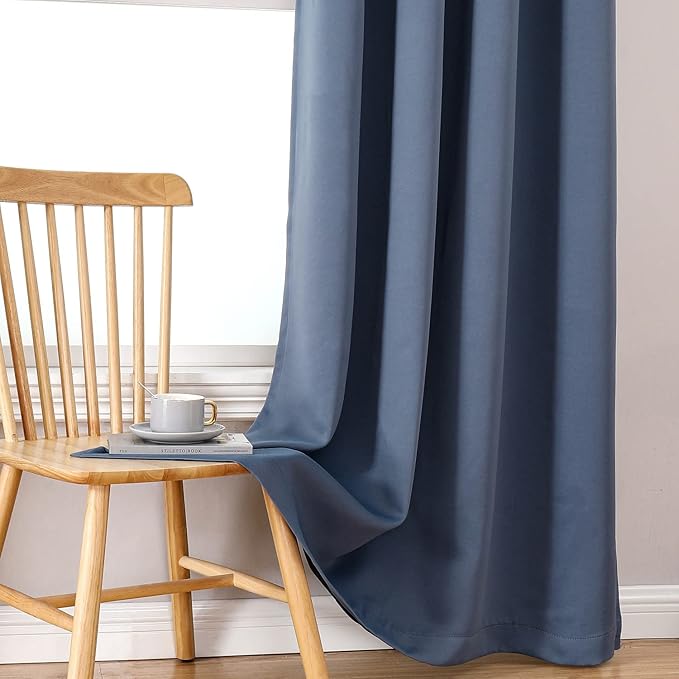 ChrisDowa 100% Blackout Curtains 108 inch Long