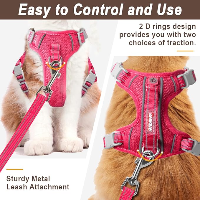 Cat Harness and Leash Set for Walking Escape Proof for Small Large cat Kitten Harness with ID tag Pocket (Pink,XXS)