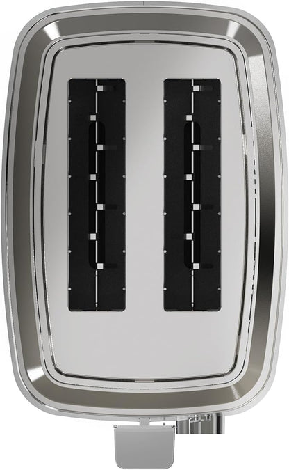 GE 2 Slice Black Stainless Steel Toaster, Extra Wide Slots