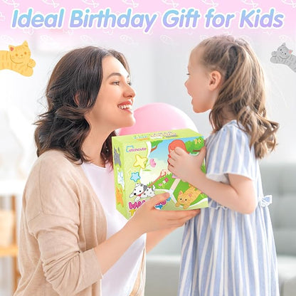 Plush Cat Toys for Kids with Leash, Interactive Plush Kitty Can Walk,Meow, and Wag Tail, Realistic Toys Pet Christmas Birthday Gifts for Boys and Girls