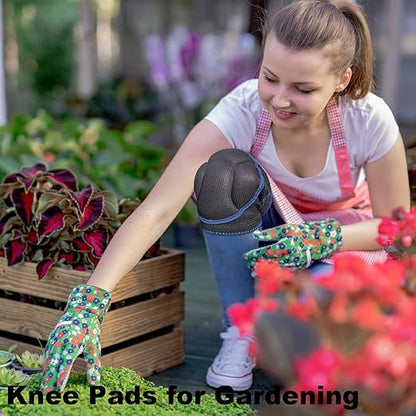 Work Knee Pads for Men Gardening, Floor Cleaning Knee Protectors for Women, Lightweight Professional Kneepads for Kneeling Crawling, Anti Slip Padded Knees Pads for Flooring Installers for Christmas, Blue L