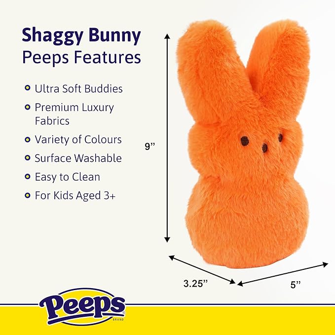 Animal Adventure | 9" Dressed Up Peeps Plush - Bow & Skirt | Easter Basket Stuffed Animals for Kids | Cute & Huggable Ultra Soft Plushie Stuffers Toy Buddy | Collectable Gifts | Aged 3+