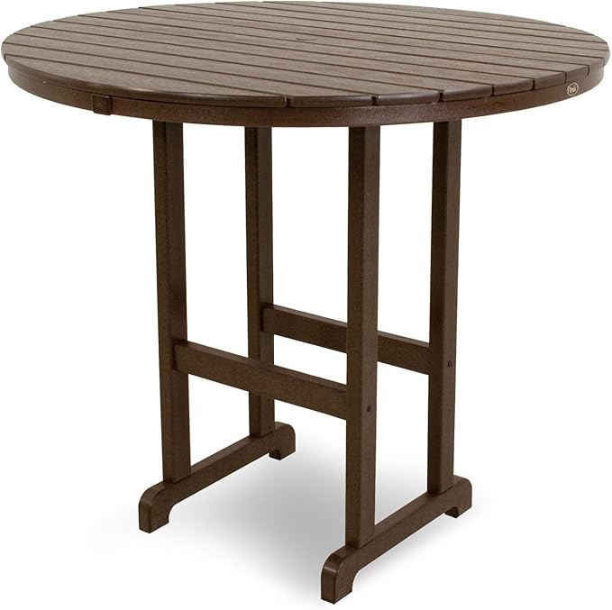 Trex Outdoor Furniture TXRBT248VL Monterey Bay Round Bar Table, 48-Inch, Vintage Lantern