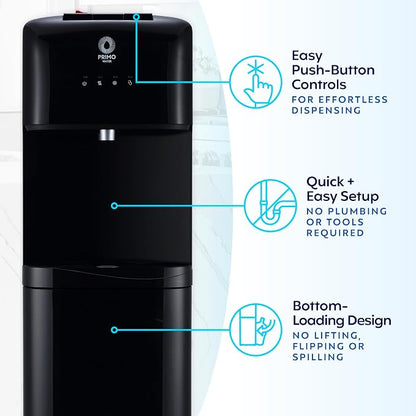 Primo Water Dispenser for 5 Gallon Bottle - Hot & Cold Bottom Loading Water Cooler Machine