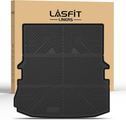LASFIT Trunk & Backrest Mat for Ford Explorer 2011-2019, Custom Fit All Weather Protector TPE One-Piece Design Easy Installation Trunk with Seatback Mat, 1pc Black