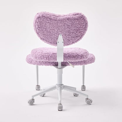 Cross Legged Office Chair for Adults, Criss Cross Office Chair with Wheels, Adjustable Meditation Chair with Lumbar Support, ADHD Desk Chair for Home Office, Violet