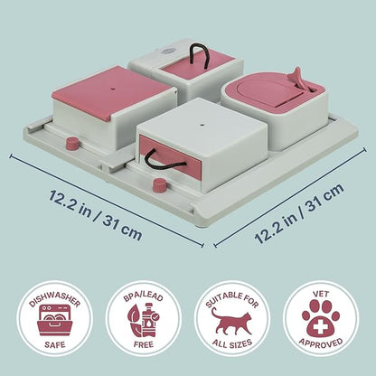 TRIXIE Cat Activity Poker Box Strategy Game, Slow Feeder, Interactive, Treat Toy,All Breed Sizes