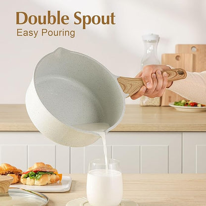 SENSARTE White Ceramic Nonstick Saucepan