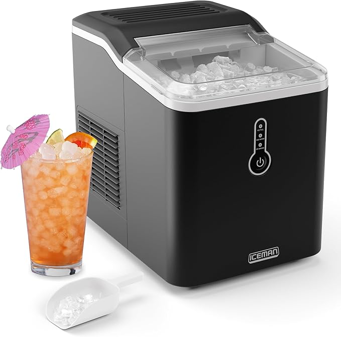 Iceman by Chefman Nugget Ice Maker Countertop, Pebble Ice Maker Machine