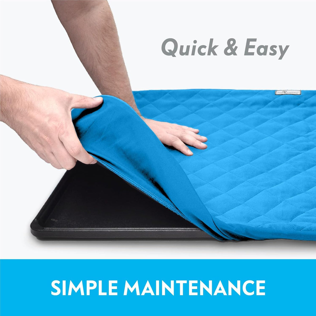 Paw Inspired Fitted Fleece Liner for Ferret Nation, Critter Nation Cage for Ferrets, Rats, Chinchillas, Hedgehogs & Other Small Animals (Blue, Bottom Pan Liner)